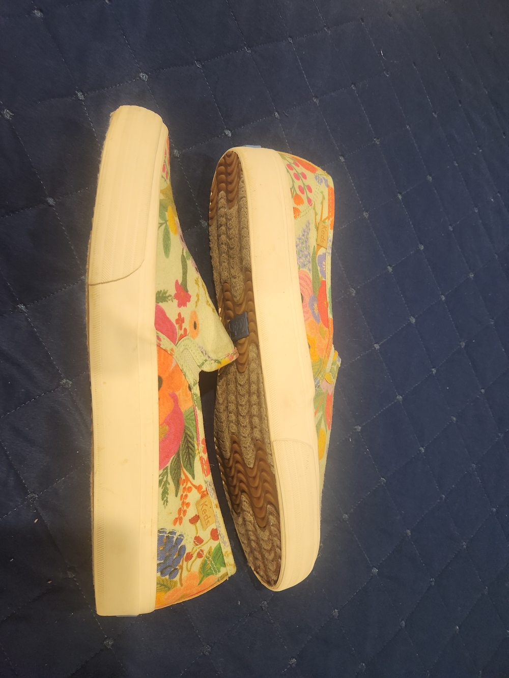 Keds + Rifle Paper Co. Floral Slip-On Canvas Sneakers - Women's 10 - Picture 5 of 8